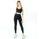 Легінси безшовні з боковими кишенями чорні LYX01