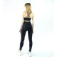 Легінси безшовні з боковими кишенями чорні LYX01