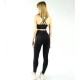 Легінси безшовні з боковими кишенями чорні LYX01