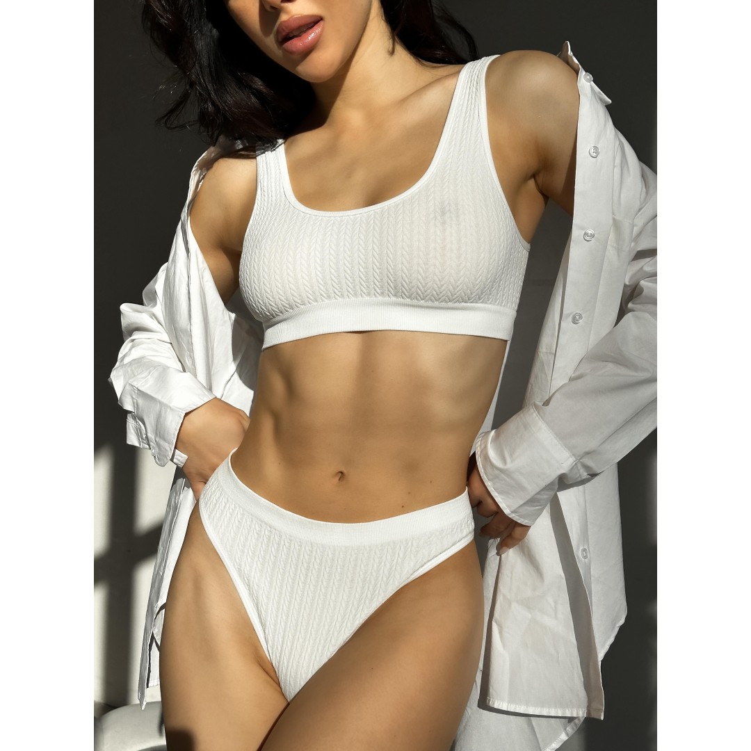 Безшовна білизна Model WA01 білий колір - XS-S