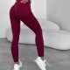 Леггинсы пушап Model MA02 бордовые для фитнеса - XL Леггинсы пушап Model MA02 бордовые для фитнеса - XL