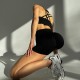 Шорты Model SG01 черные пушап для фитнеса - S