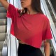 Футболка Model TH04 красная для фитнеса - S