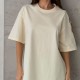 Футболка оверсайз TW07 слоновая кость женская - XXXL Футболка оверсайз TW07 слоновая кость женская - XXXL