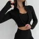 Костюм Model F08 черный тройка для фитнеса - S