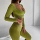 Костюм Model GR03 зеленый рубчик для фитнеса - M