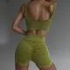Костюм Model GA03 зеленый рубчик для фитнеса