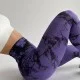 Легінси пушап Model HH10 бузкові тай-дай для фітнесу - S