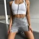 Шорты Model LR02 серо-белые тай-дай пушап для фитнеса