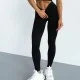 Леггинсы пушап Model DR01L черные для фитнеса
