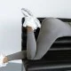 Леггинсы пушап Model DR03L серые для фитнеса - M