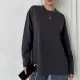 Лонгслив хлопок TQ01 темный графит / черный - XL