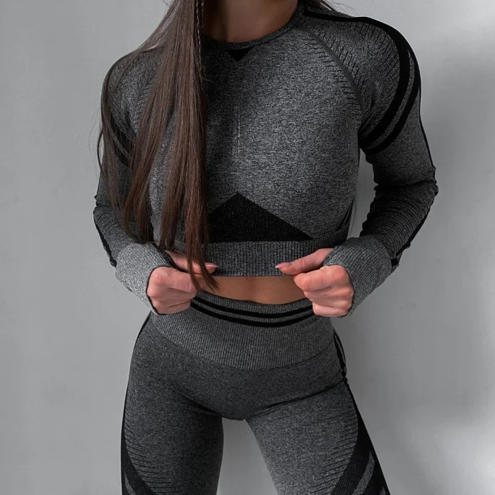 Костюм Model XD02 темно-сірий для фітнесу - L