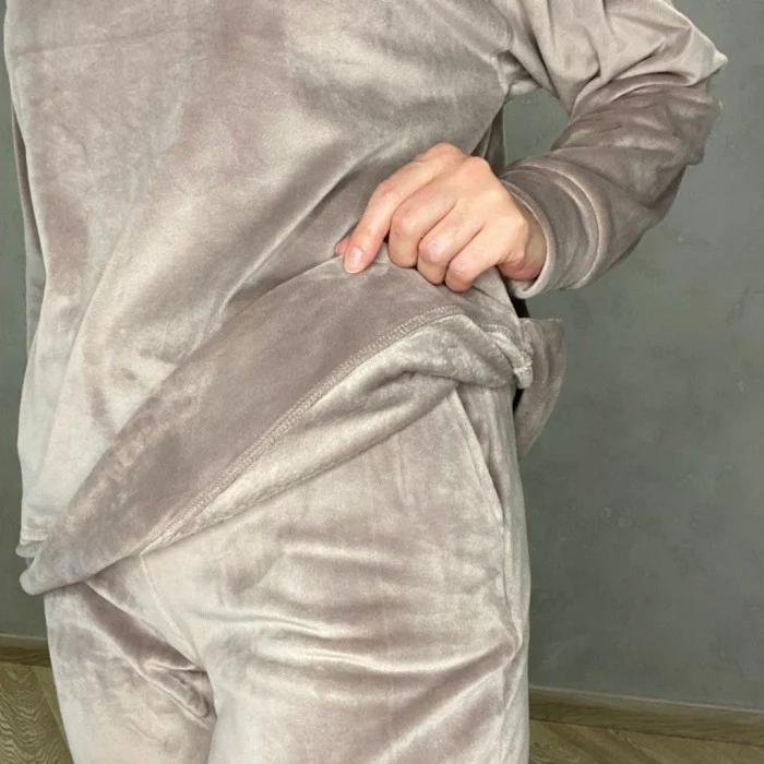 Костюм женский СОФТ. Велюр плюш. Мокко. Осень – Зима. - S